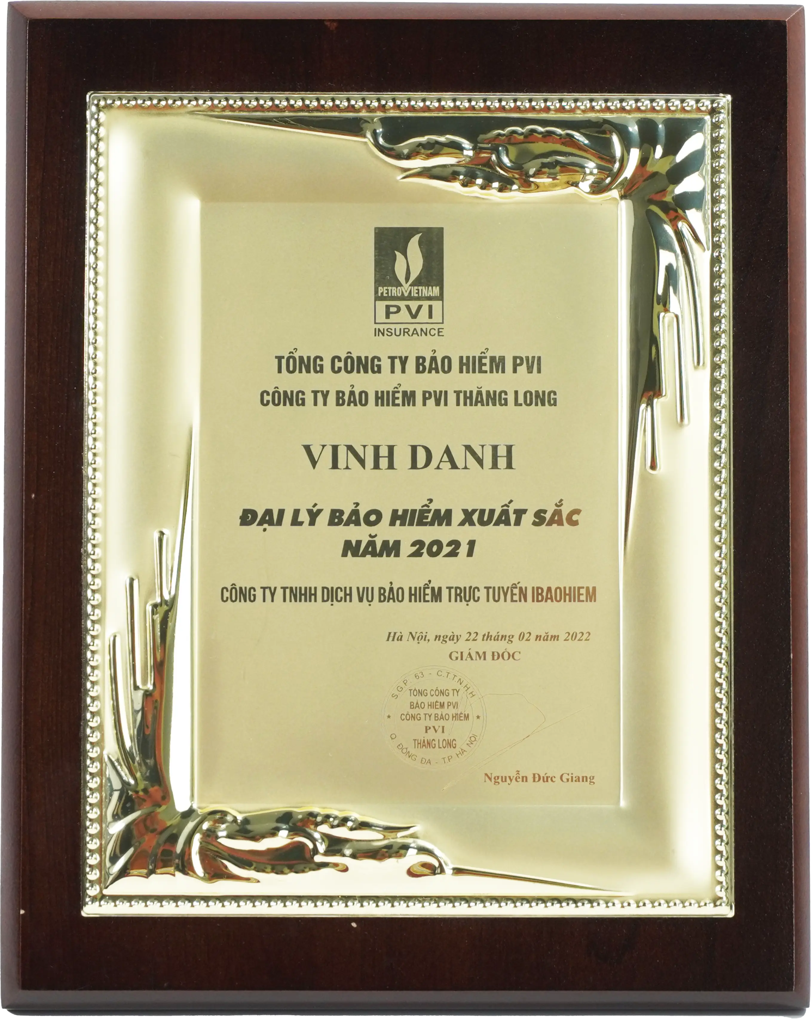 Đại lý bảo hiểm xuất sắc năm 2021
